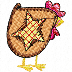 Chickens And Roosters Embroidery Design 1
